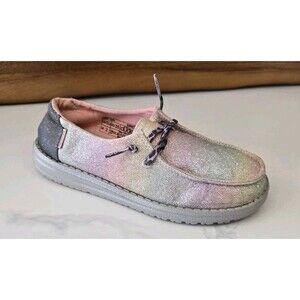 Hey Dude Wendy Youth Sparkling   Shoe Sunset Size Y3